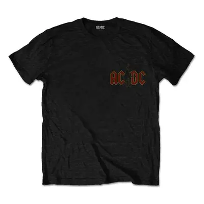 AC/DC Tričko Hard As Rock (Back Print) Unisex Black