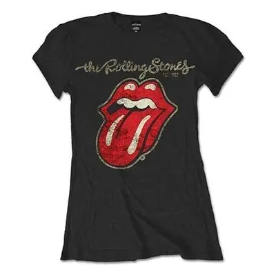 The Rolling Stones Tričko Plastered Tongue Womens Black