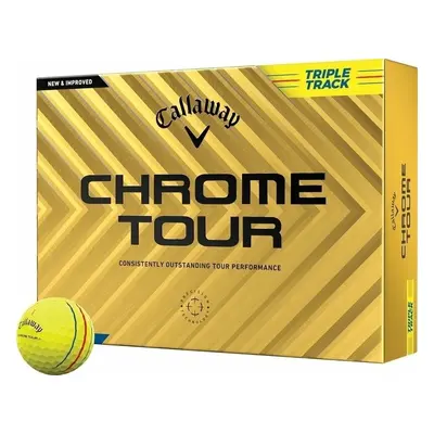 Callaway Chrome Tour Yellow Triple Track Golfové míčky