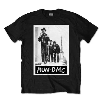 Run DMC Tričko Paris Photo Unisex Black