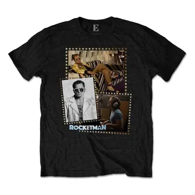 Elton John Tričko Rocketman Montage Unisex Black