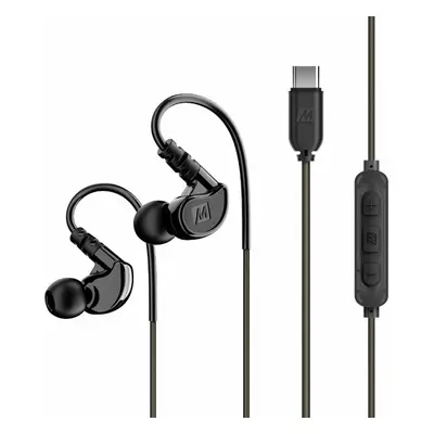 MEE audio M6 Sport USB-C Black Sluchátka za uši