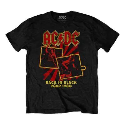 AC/DC Tričko Back in Black Tour Unisex Black