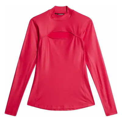 J.Lindeberg Sage Long Sleeve Womens Rose Red Polo košile