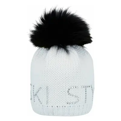 Sportalm Aris Ski Womens Beanie with Fur Optical White Lyžařská čepice