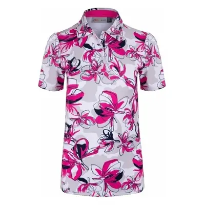 Kjus Womens Enya Printed S/S Magenta/Alloy Polo košile