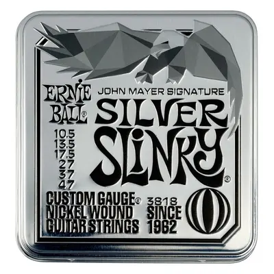 Ernie Ball John Mayer Silver Slinky Nickel Wound Electric Guitar Strings Pack Struny pro elektri