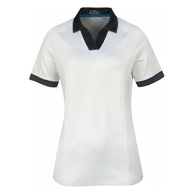 Callaway Womens Short Sleeve V-Placket Colourblock Brilliant White Polo košile