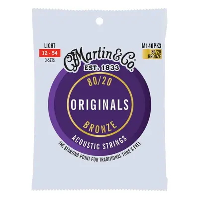 Martin Originals Light 3-Pack Struny pro akustickou kytaru