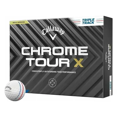 Callaway Chrome Tour X White Triple Track Golfové míčky