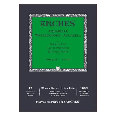 Arches Watercolour Cold Pressed Pad Natural White Skicář g