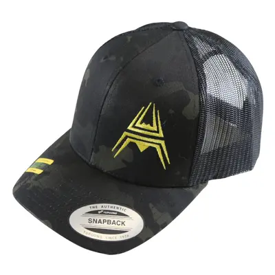 ANAREUS Retro Trucker Kšiltovka ANAREUS Spider logo žluté - Multicam BLACK®