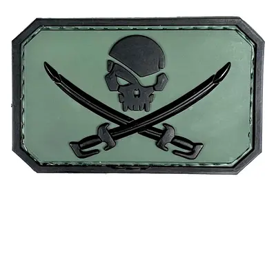 Plastové 3D patche Patch PVC 3D SEAL TEAM, černozelený