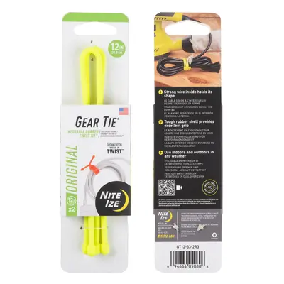 NITE IZE Vázací drát Gear Tie (2ks), žlutá NEON - délka 12"