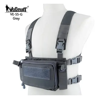 Wosport WST Taktický Chest rig D3CRM - Šedý