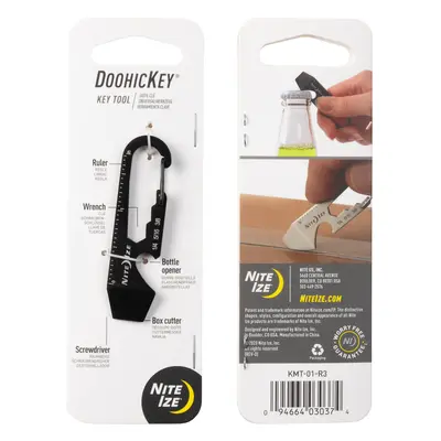 NITE IZE Multifunkční karabinka Doohickey Key Tool, černá