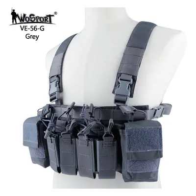 Wosport WST Taktický Chest rig D3CRX - Šedý