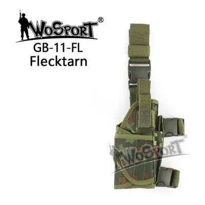 Wosport Taktické stehenní pouzdro Tornado, Flecktarn