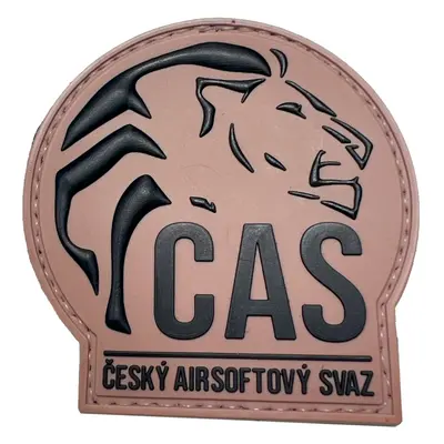 Plastové 3D patche Patch "ČAS" Český Airsoftový Svaz - pískový