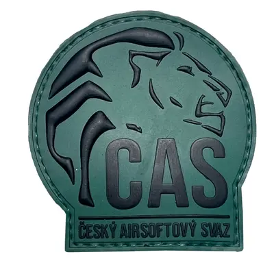 Plastové 3D patche Patch "ČAS" Český Airsoftový Svaz - zelený