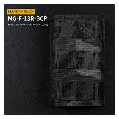 Wosport FAST type Single MOLLE sumka na 5.56 zásobníky M4/M16, dlouhá - MC Black