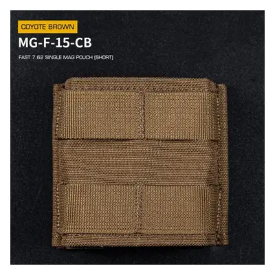 Wosport FAST type Single MOLLE sumka na zásobníky typu SR-25, M-14, AK, SA58, krátká - coyote