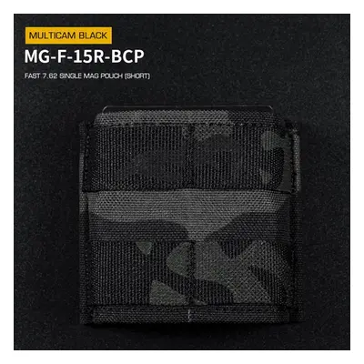 Wosport FAST type Single MOLLE sumka na zásobníky typu SR-25, M-14, AK, SA58, krátká - MC black