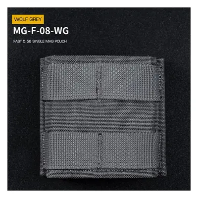 Wosport FAST type Single MOLLE sumka na 5.56 zásobníky M4/M16, krátká - šedá