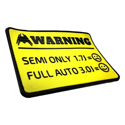 ANAREUS ANAREUS VELCRO Warning patch SEMI ONLY / FULL AUTO - Žlutá