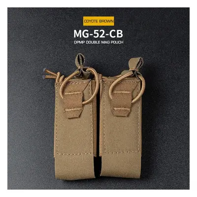 Wosport DPMP Double MOLLE sumka na dva 9mm pistolové zásobníky - coyote