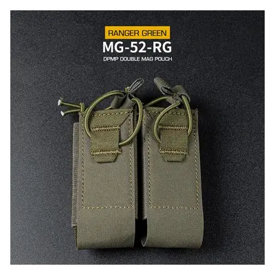 Wosport DPMP Double MOLLE sumka na dva 9mm pistolové zásobníky - Ranger Green