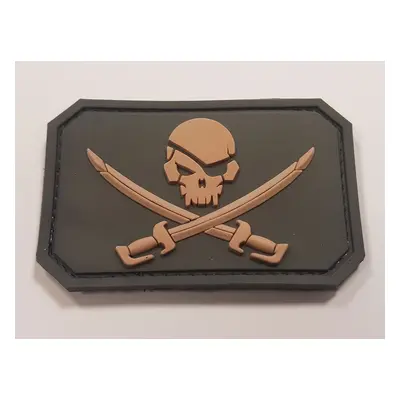 Plastové 3D patche Patch PVC 3D SEAL TEAM, šedopískový