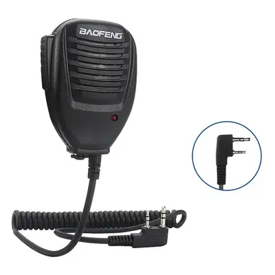 BAOFENG Externí mikrofon / reproduktor pro radiostanice Baofeng, kenwood 2-pin - Černá