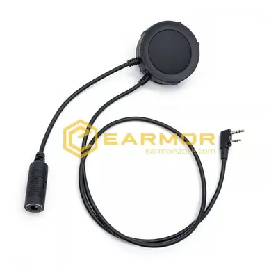 EARMOR EARMOR M55 PTT spínač, konektor Kenwood / Baofeng 2-pin