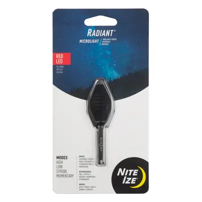 NITE IZE Mikro svítilna Nite Ize Radiant, černá - Červená LED