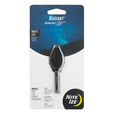 NITE IZE Mikro svítilna Nite Ize Radiant, černá - Bílá LED