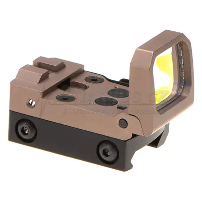 Aim-O Kolimátor Flip Dot Reflex Sight, červené podsvícení, pískový