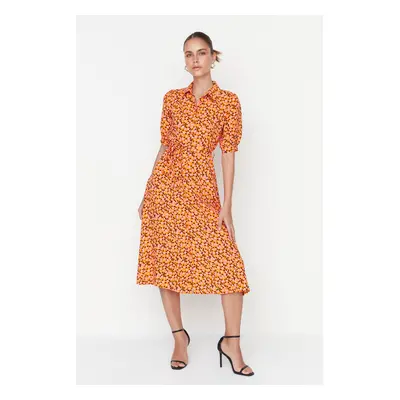 Dámské šaty Trendyol MultiColored BeltEd Shirt Dress