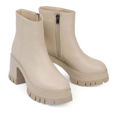 Capone Outfitters Round Toe Side Zipper Mid Heel Women's Boots