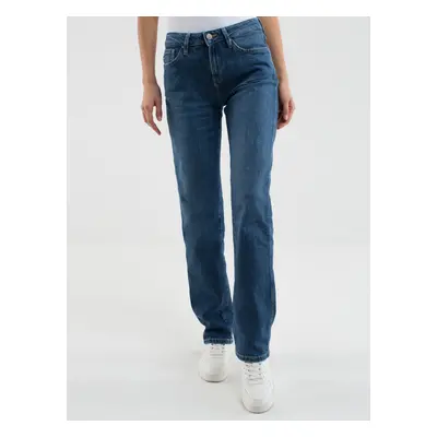 Big Star Woman's Straight Trousers Denim -313