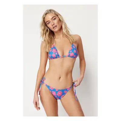 Trendyol Floral Patterned Triangle Tie Bikini Set