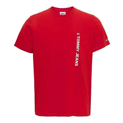 Tommy Jeans T-Shirt - TJM ENTRY VERTICLE TEE red