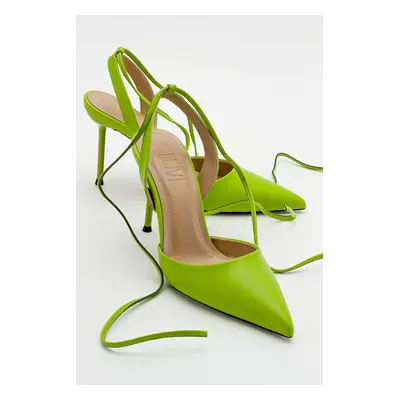 LuviShoes Bonje Green Women's Heeled Shoes