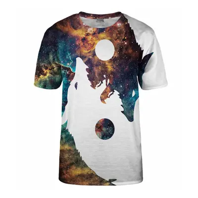 Bittersweet Paris Unisex's Galaxy Yin Yang Wolf T-Shirt Tsh Bsp596