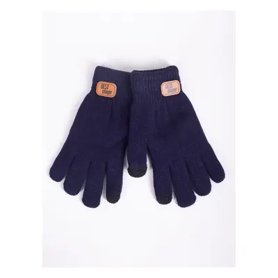 Yoclub Kids's Gloves RED-0211C-AA50-002 Navy Blue