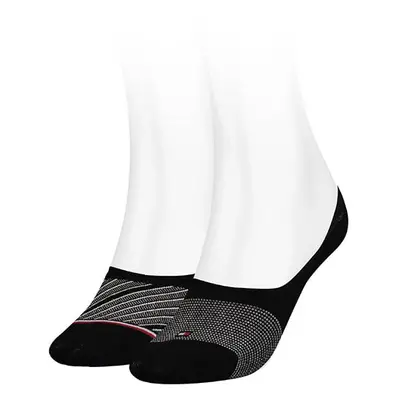 Tommy Hilfiger Socks - TH WOMEN FOOTIE 2P REFINED BIAS black