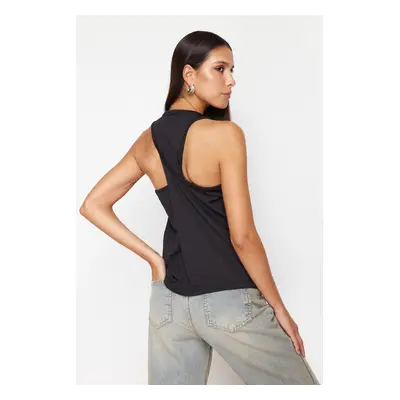 Trendyol Black More Sustainable Back Detail Flexible Knitted Blouse