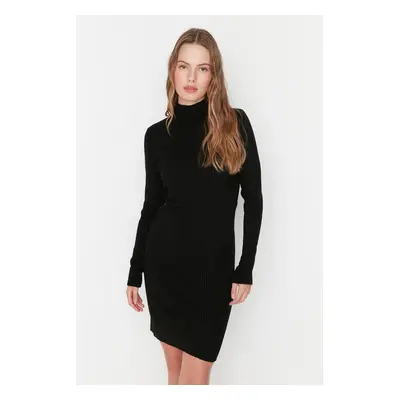 Trendyol Black Mini Knitted Bodycon Dress