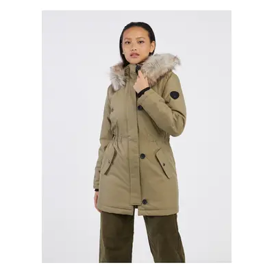 Khaki dámská parka ONLY Iris - Dámské