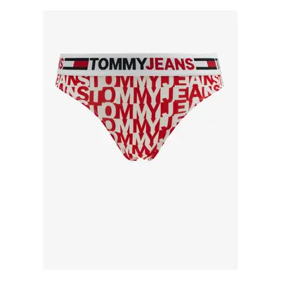 Bílo-červené dámské vzorované kalhotky Tommy Jeans